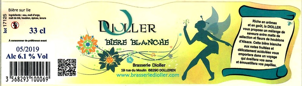etiquette BRASSERIE DIOLLER 18