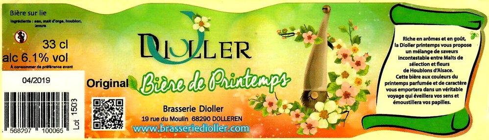 etiquette BRASSERIE DIOLLER 23