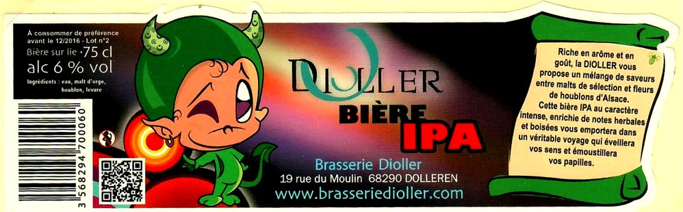 etiquette BRASSERIE DIOLLER 26