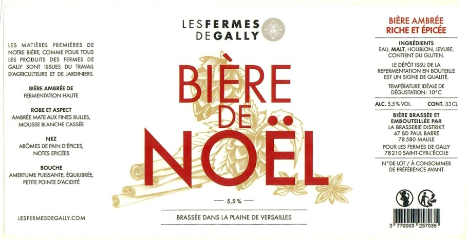 Etiquette BRASSERIE DISTRIKT 22