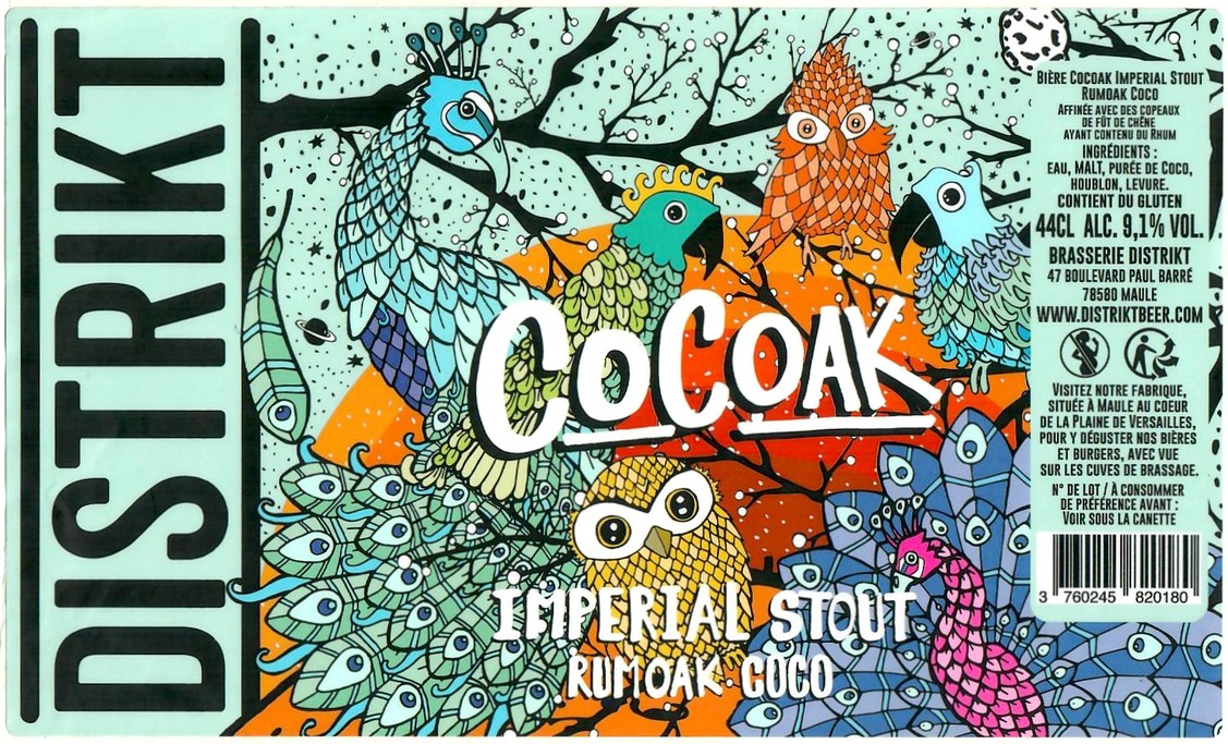 Etiquette BRASSERIE DISTRIKT 25