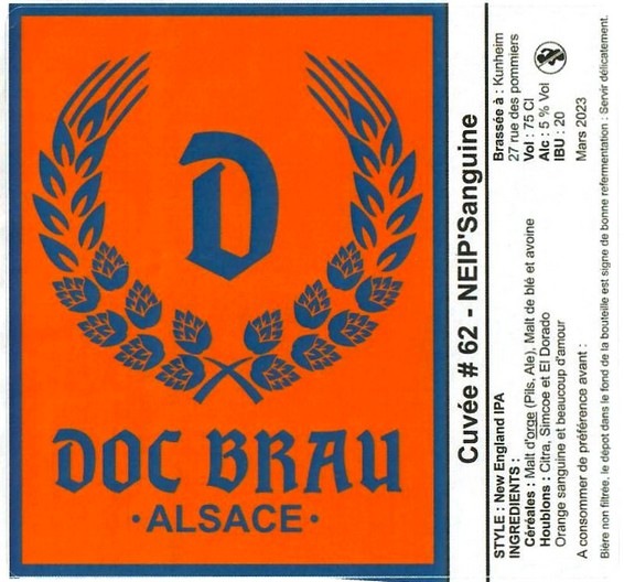 Etiquette BRASSERIE DOC BRAU 02