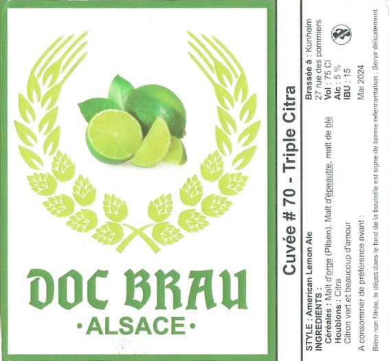Etiquette BRASSERIE DOC BRAU 06