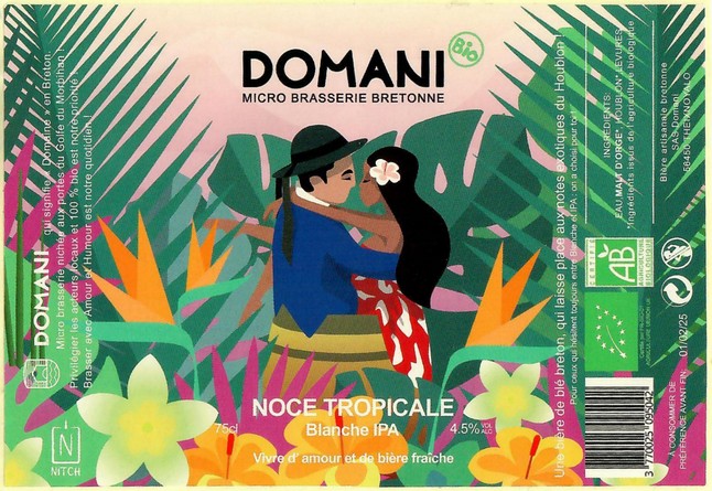 Etiquette BRASSERIE DOMANI 01