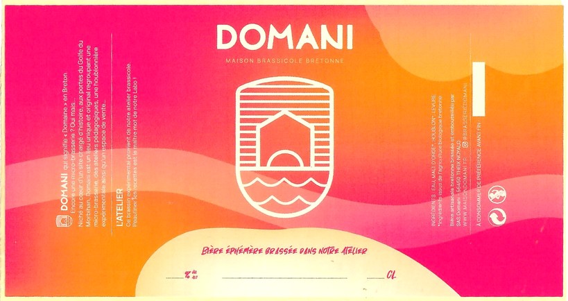 Etiquette BRASSERIE DOMANI 02