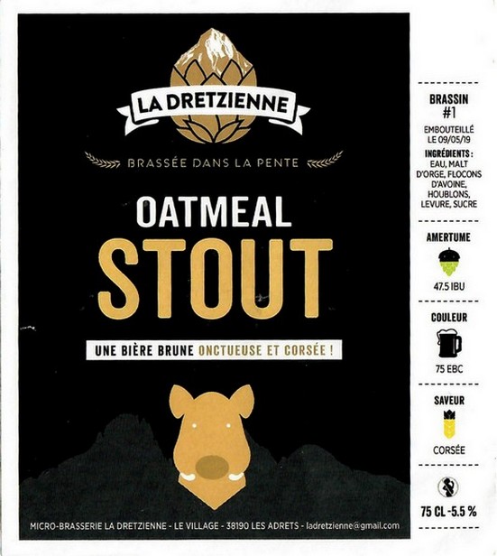 etiquette BRASSERIE LA DRETZIENNE 01