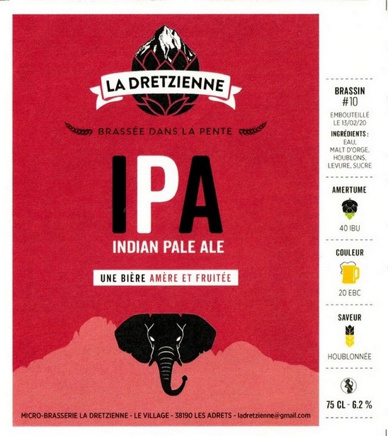etiquette BRASSERIE LA DRETZIENNE 03