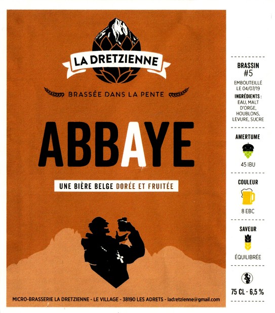 etiquette BRASSERIE LA DRETZIENNE 04