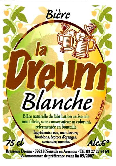 etiquette BRASSERIE DREUM 33