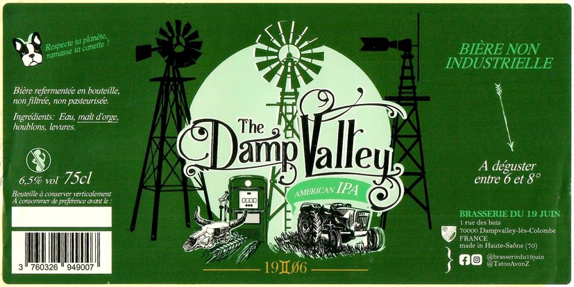 Etiquette BRASSERIE DU 19 JUIN 08