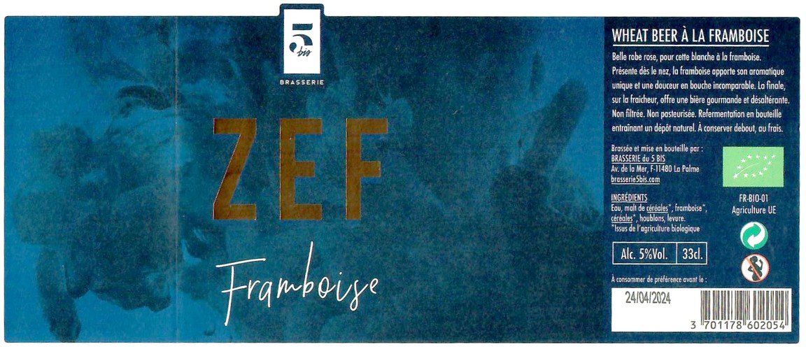 Etiquette BRASSERIE DU 5 BIS 08