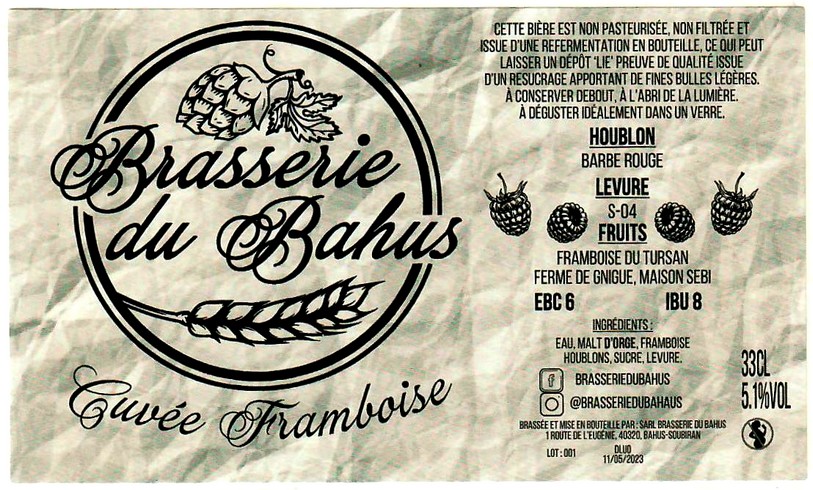 Etiquette BRASSERIE DU BAHUS 04