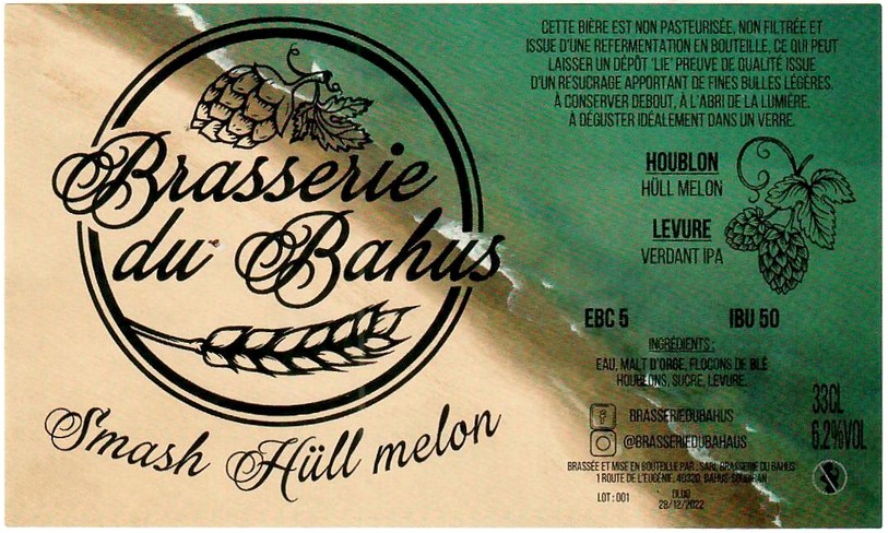 Etiquette BRASSERIE DU BAHUS 07