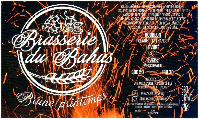 Etiquette BRASSERIE DU BAHUS 09