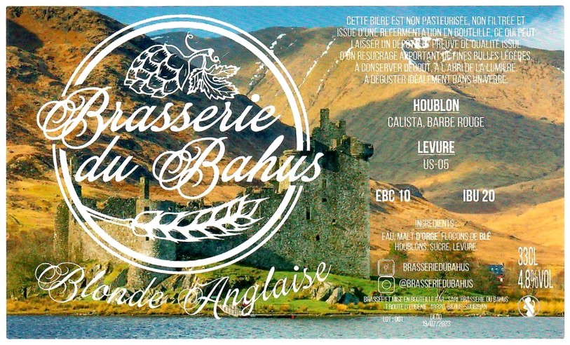 Etiquette BRASSERIE DU BAHUS 12