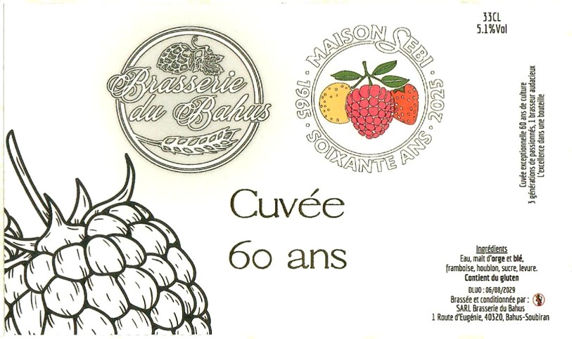 Etiquette BRASSERIE DU BAHUS 64