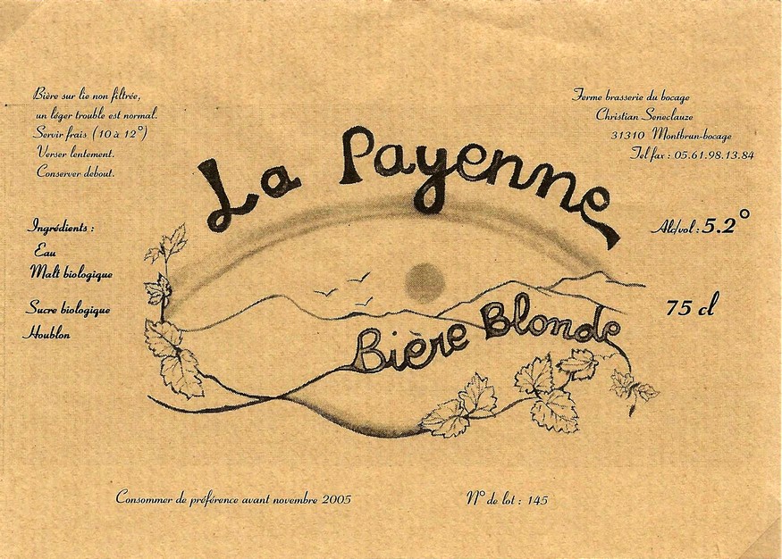 etiquette BRASSERIE DU BOCAGE MONTBRUN 32