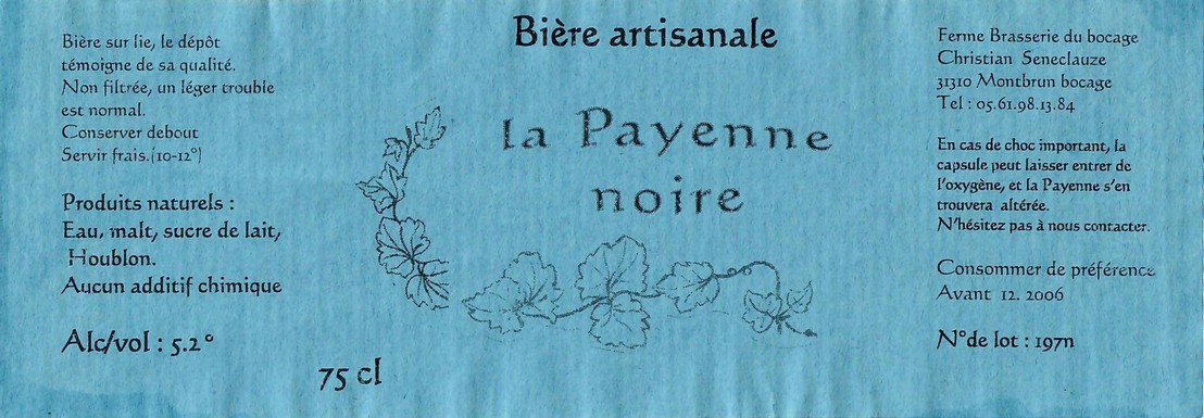 Etiquette BRASSERIE DU BOCAGE 31 46