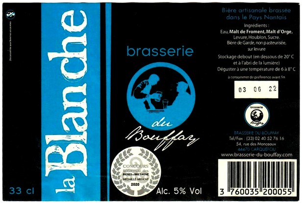 etiquette BRASSERIE DU BOUFFAY 44