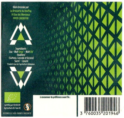 Etiquette BRASSERIE DU BOUFFAY 48B