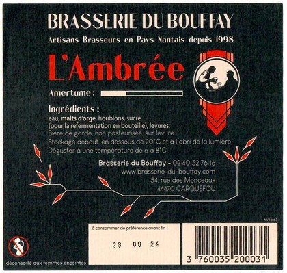 Etiquette BRASSERIE DU BOUFFAY 50B