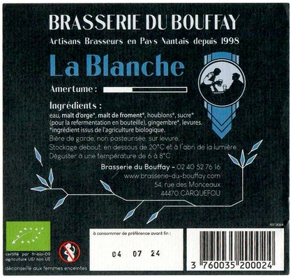 Etiquette BRASSERIE DU BOUFFAY 52B