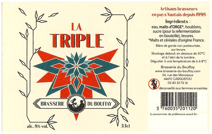 Etiquette BRASSERIE DU BOUFFAY 58