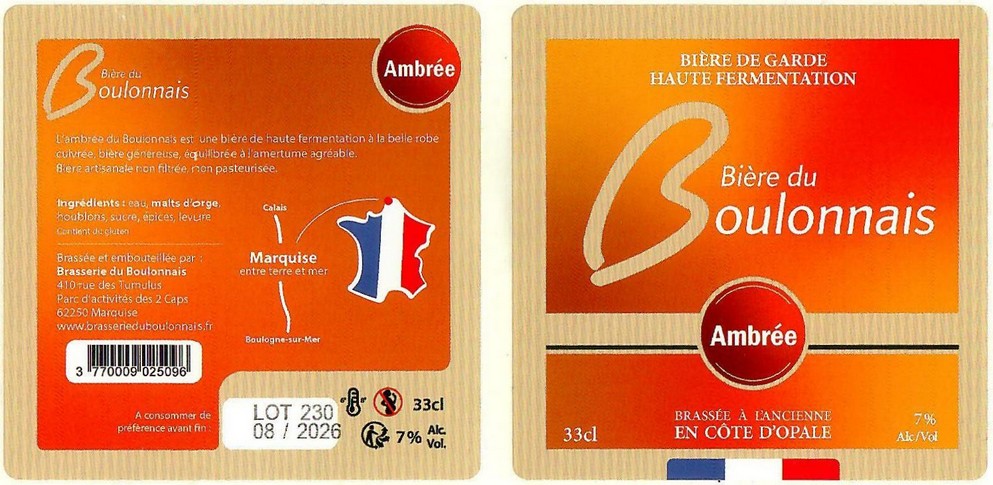 Etiquette BRASSERIE DU BOULONNAIS 22