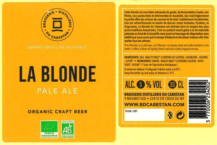 Etiquette BRASSERIE DU CABESTAN 02