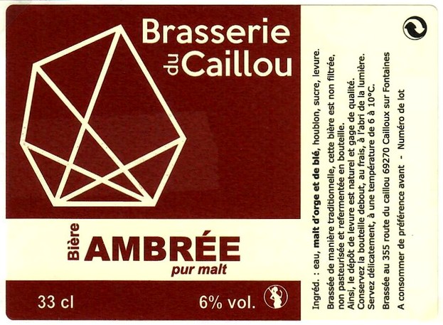 etiquette BRASSERIE DU CAILLOU 69 01