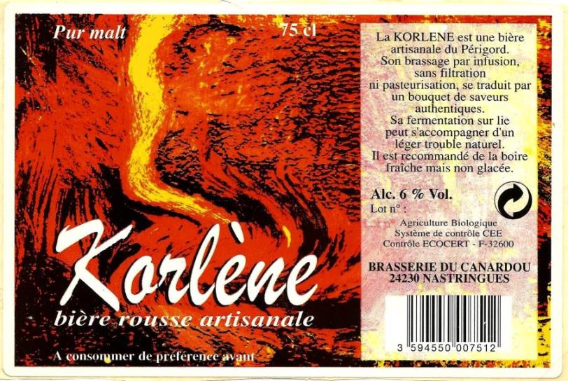 etiquette BRASSERIE DU CANARDOU 01