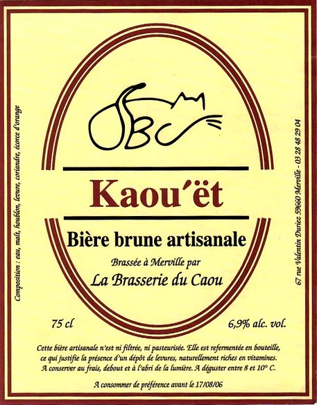etiquette BRASSERIE DU CAOU 02