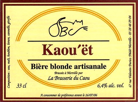 etiquette BRASSERIE DU CAOU 03