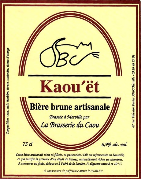 etiquette BRASSERIE DU CAOU 05