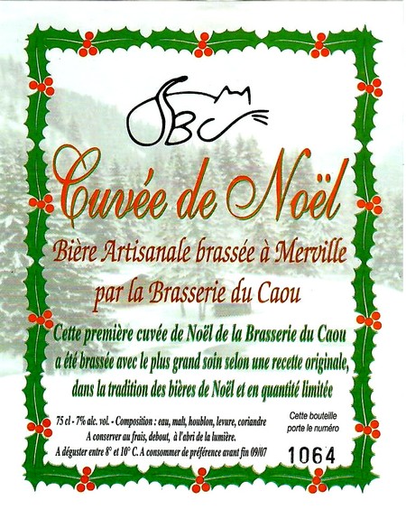 etiquette BRASSERIE DU CAOU 07