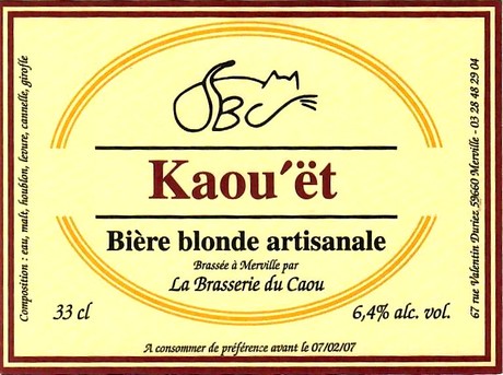 etiquette BRASSERIE DU CAOU 10