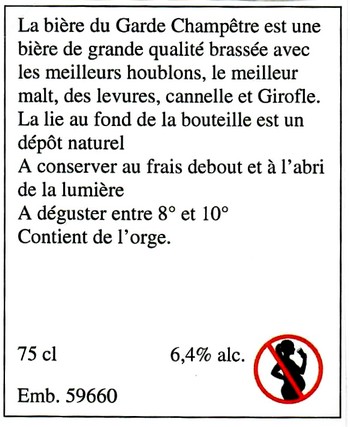 etiquette BRASSERIE DU CAOU 103