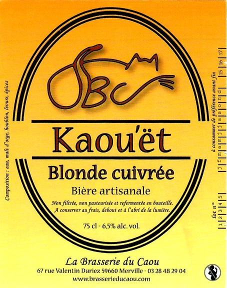 etiquette BRASSERIE DU CAOU 105