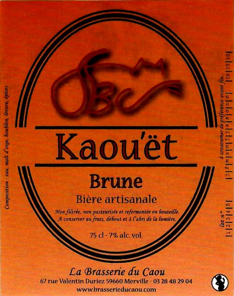 etiquette BRASSERIE DU CAOU 11