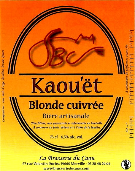 etiquette BRASSERIE DU CAOU 12