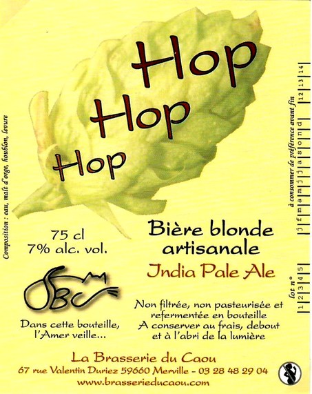 etiquette BRASSERIE DU CAOU 34