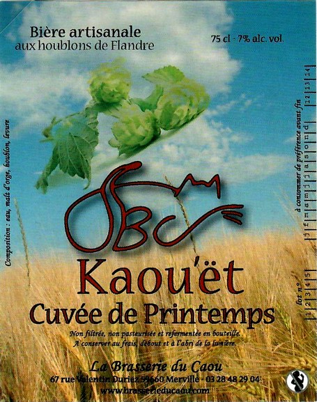 etiquette BRASSERIE DU CAOU 37