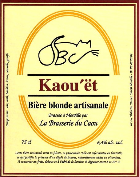 etiquette BRASSERIE DU CAOU 45