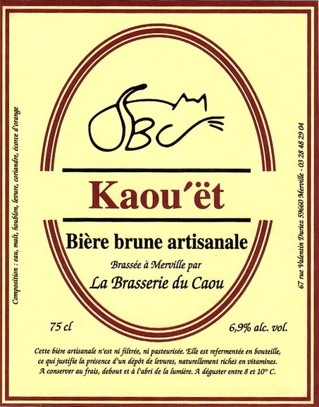 etiquette BRASSERIE DU CAOU 46