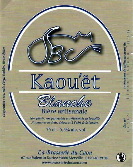 etiquette BRASSERIE DU CAOU 47