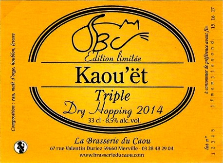 etiquette BRASSERIE DU CAOU 75