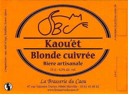 etiquette BRASSERIE DU CAOU 76