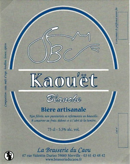 etiquette BRASSERIE DU CAOU 82
