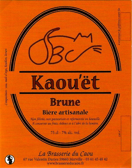 etiquette BRASSERIE DU CAOU 83