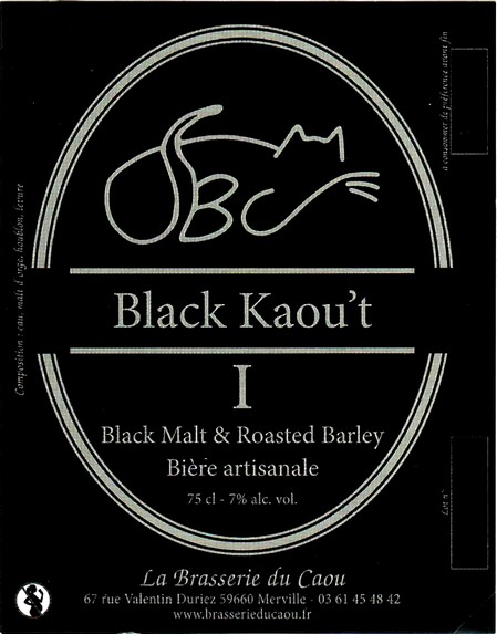 etiquette BRASSERIE DU CAOU 86